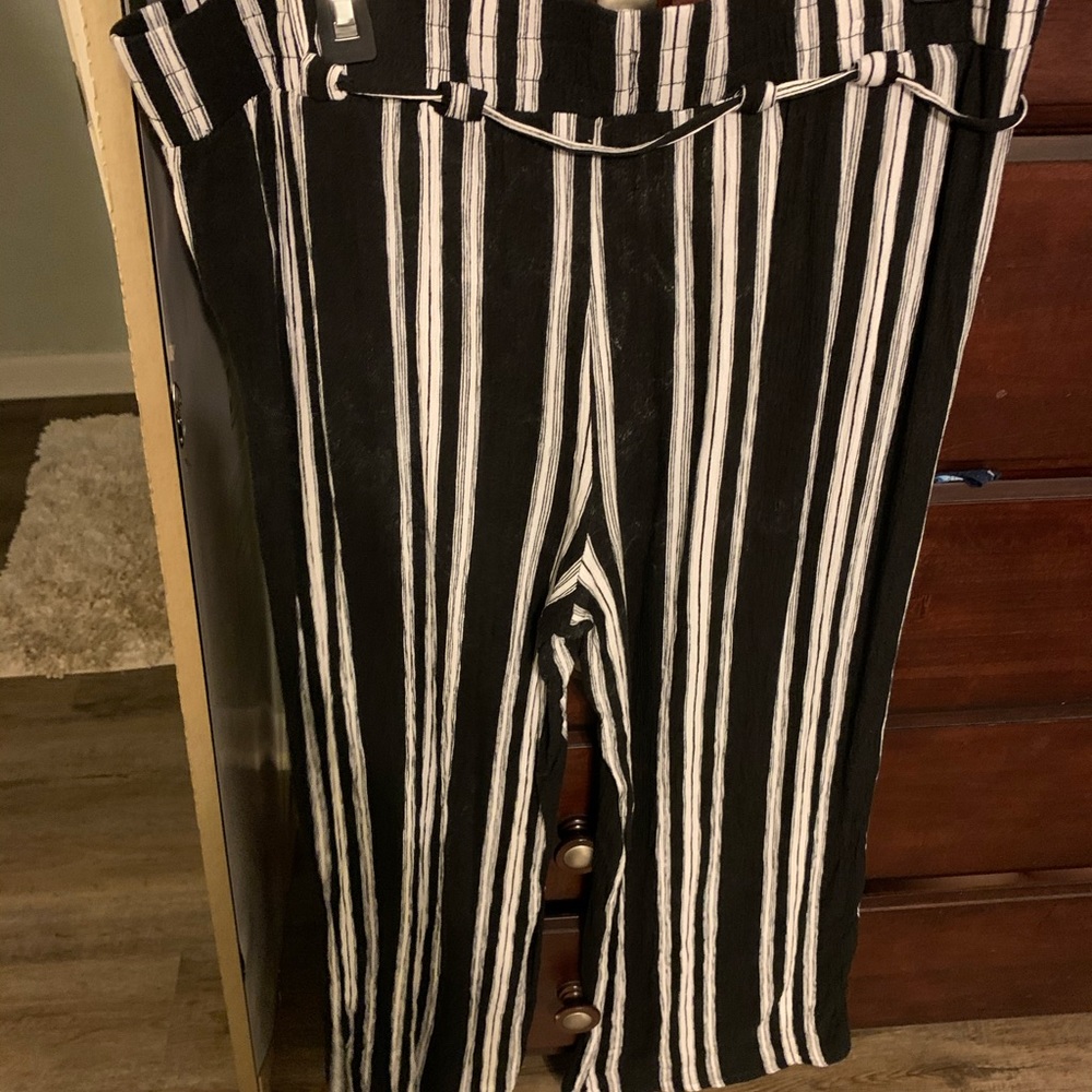 Striped lightweight pants